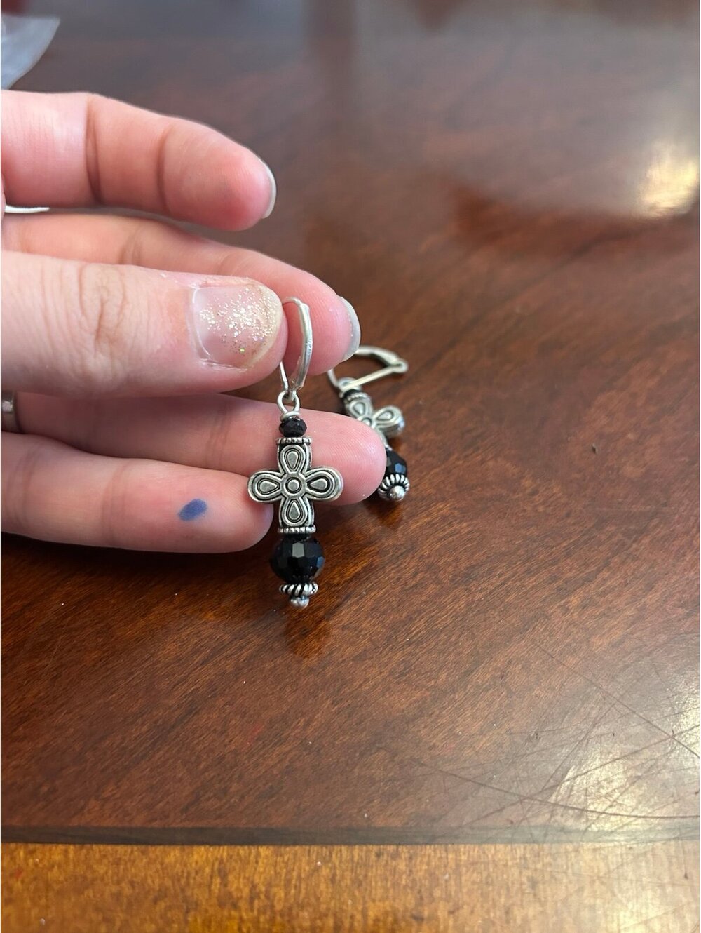 C436 Earrings 925 sterling silver very nice as shown
